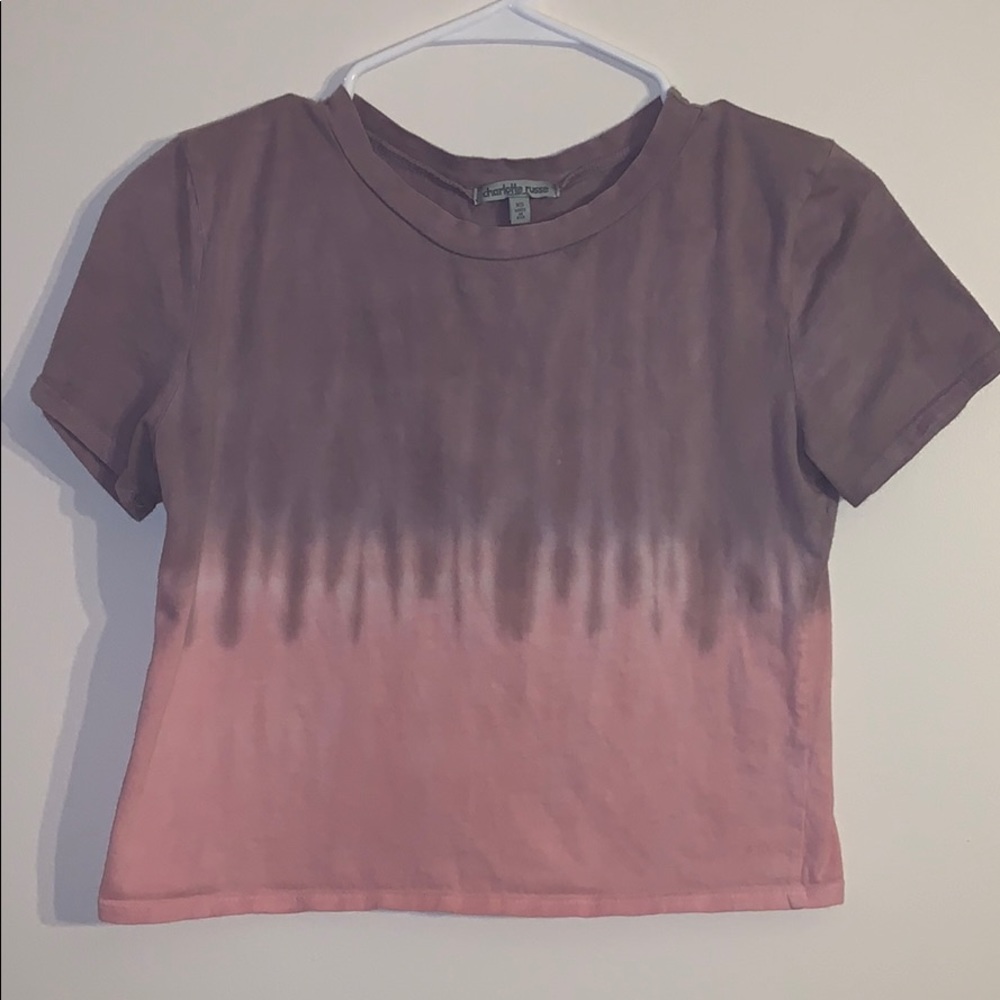 Purple & Pink ombré crop top Charlotte Russe XS